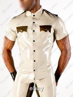 1089 Latex Rubber Gummi Military Outfits uniform shirt pants customized 0.4mm
