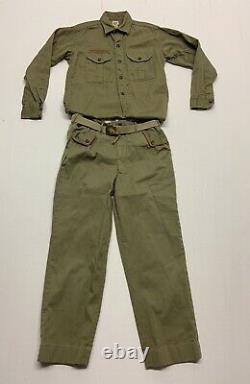 1950s Mens XS/S Boys Scout Uniform Shirt Pants 29 Waist VINTAGE