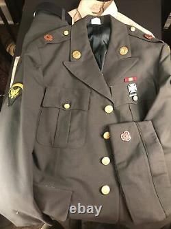 1950s US Army Dress Uniform Wool Jacket Pants Shirt Belt Cap Tie 87th Combat