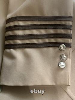 1960's Braniff Airline Captains Khaki Uniform Jacket Pants Shirt With Epaulets