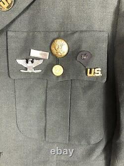1960s Vietnam Officer's Uniform Jacket Pants Shirt 122nd Army Reserve Command