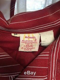 1976 Mcdonalds Mens employee uniform Size medium Shirt size 33b pants Vintage
