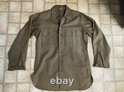 2 Pair Vintage WW2 Military Wool M37 Mustard Field Pants Trousers 32x31 2 Shirts