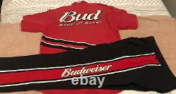 2001-02 Dale Earnhardt Jr Budweiser Crew Uniform Winston Cup Shirt & Pants- DEI