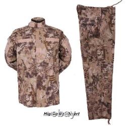 2Pcs Set Combat Militar Uniform Shirt and Pants Tactical Camping Hiking Hunting