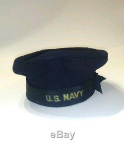 3 Piece WWII U. S. Navy Wool Uniform Hat / Long Sleeve Shirt / Trouser Pants Mens