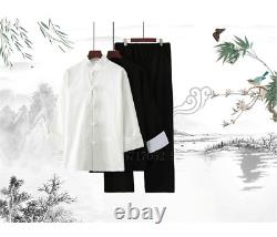 3Pcs Chinese Traditional Kung Fu Practice Uniform Shirt Pants Tai Chi Outfits
