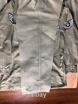 4 VTG VIETNAM US AIR FORCE OG-107 Lot Shirts Pants Fatigues 16 1/2 X 32 & 40x32
