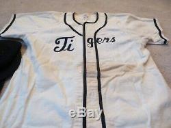 50's Wool Flannel Tigers Baseball Uniform Shirt Pants Hat Sock General Athletic