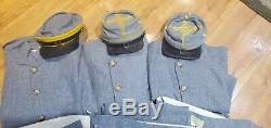 84 pieces Civil War Confederate Union reprod. Jackets hats belts shirts pants
