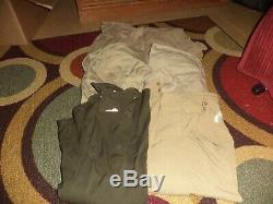 A LOT OF WW2 6 SHIRTS 2 pants 2 ike jackets bunch of misc stuff Great condition