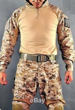 ALLWIN Navy Seal DIGI2 AOR1 DEVGRU Desert Combat Shirt Pants Elbow Knee pads G2
