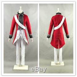 APH/Axis Power Hetalia British Revolutionary War Red Uniform Costume Cosplay