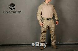 Airsoft Army Tactical Uniform Emerson Combat G3 Uniform Shirt Pants Khahi