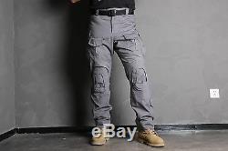 Airsoft Army Tactical Uniform Emerson Combat G3 Uniform Shirt Pants Wolf Gray