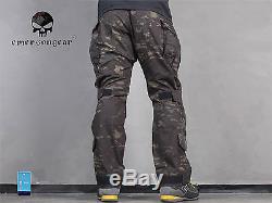 Airsoft Tactical bdu Uniform Emerson Combat Gen3 Suit Shirt Pants Multicam Black