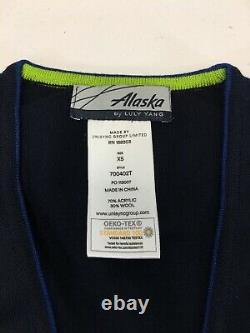 Alaska Airlines Womens Uniform Lot Sweaters Shirts Pants Jacket Navy XS/SM SZ 4
