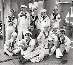 Antique Military US SAILORS Uniform Mens SHIRT HAT PANTS NAVY WHITE Vintage WWI
