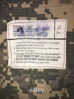 Army ACU UCP Uniform Set Pants Jacket Combat Shirt Massif Small Hat 7.25 MOLLE