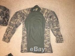 Army ACU UCP Uniform Set Pants Jacket Combat Shirt Massif Small Hat 7.25 MOLLE