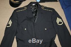 Army ASU Dress Uniform 44L jacket 36 pants sz12 Shoes 71/2 Cap 17/35 shirt Belt