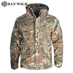 Army Jacket+Pants+Shirts Men Military Hooded Coat Windbreaker Tactical Uniform