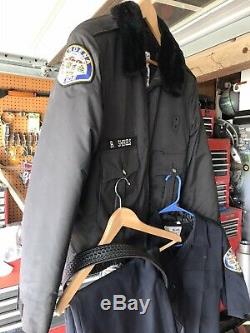 Authentic Gardena Police Uniform Jacket Shirt Pants Belt Vintage 80s Patches