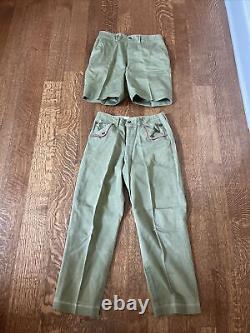 Boy Scout Lot Vintage Uniform Scarves Shirts Shorts Pants Socks Book Belts 1960s