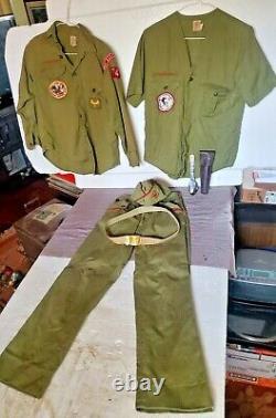 Boy Scouts of America Pants, Shirts, Hat, Belt, Utensils 1960's