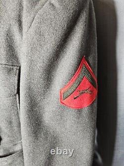 Class A Uniform USMC Pants, Brown Long Sleeved Shirt Dress Jacket Hat Korean War