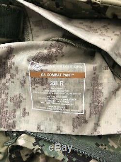 Crye Precision AOR2 G3 Combat Pants 28 Regular and Navy Custom Combat Shirt SM R