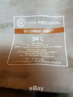 Crye Precision MultiCam Arid G3 Pants (34L) withPads and Shirt (MD R)