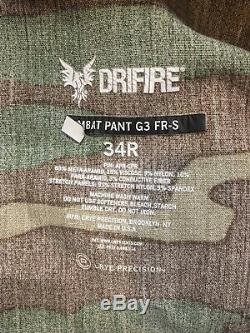 Crye Precision Woodland Set Combat Shirt Medium Regular, Combat Pants 34R, Used