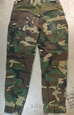 Crye Precision Woodland Set Combat Shirt Medium Regular, Combat Pants 34R, Used