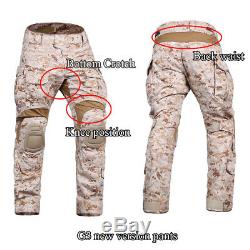 EMERSON G3 Combat Uniform BDU Hunting Military Tactical Shirt Pants with Knee Pads