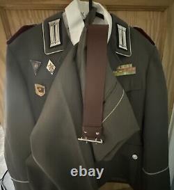 East German army officer's service uniform With Shirt, Tie, Pants And Belt