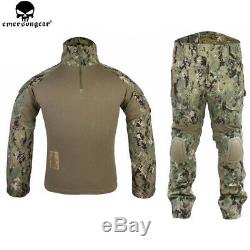 Emerson Combat Gen2 Tactical Suit shirt Pants with Knee Pads Airsoft BDU Uniform