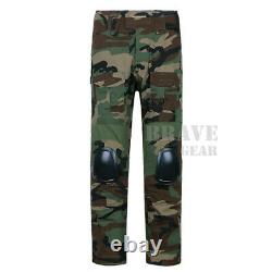 Emerson G2 Tactical BDU Combat Uniform Set Comfort Shirt & Pants+Knee Pads S-XL