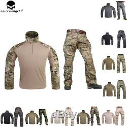 Emerson G3 Combat Shirt & Pants Knee Pads Set Tactical Military GEN3 BDU Uniform