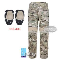 Emerson G3 Combat Shirt & Pants Trouser with Knee Pads Tactical BDU Camo Uniform