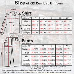 Emerson G3 Combat Uniform Shirt & Pants Tactical Hunting BDU Clothing Wolf Gray