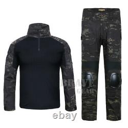 Emerson Gen2 Tactical Suit Assault Combat Shirt & Pants BDU Uniform with Knee Pads