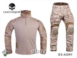 Emerson Gen3 Combat Shirt Pants Suit Airsoft Tactical bdu Uniform AOR1
