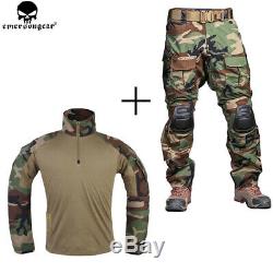 Emerson Tactical Combat Gen3 Shirt + Pants Suit Airsoft BDU Uniform with Knee Pads