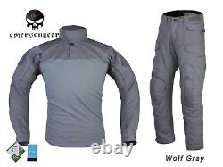 Emersongear Combat Assault Tactical Shirt Pants Suit Army bdu Uniform Wolf Gray