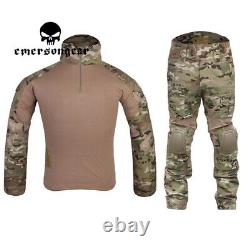 Emersongear Gen2 Tactical Combat Uniform Shirt&Pants BDU Camouflag Mens Suit
