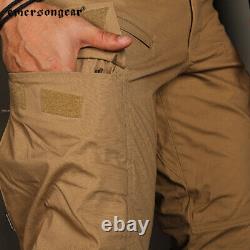 Emersongear Tactical E4 Combat Uniform Set Shirt Pant Tops Duty Cargo Trouser CB