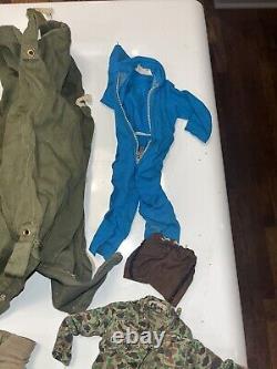 GI Joe Uniform, Gun, Boot, Accessory Lot 12 1964 Used Some Very Usable Pieces