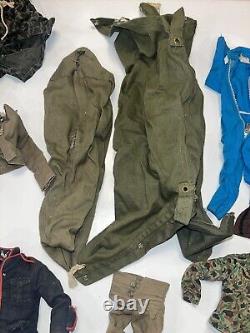 GI Joe Uniform, Gun, Boot, Accessory Lot 12 1964 Used Some Very Usable Pieces