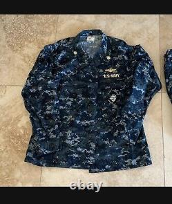 Genuine USN Issue NWU US Navy 1 Shirt And 2 Pants Set Size Large New Without Tag